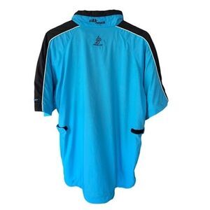 ProQuip Golf Silk Touch Performance Short Sleeve Pullover Blue Sz M
